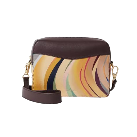 The Dusky Swirl Leather Camera Bag by Paul Smith.