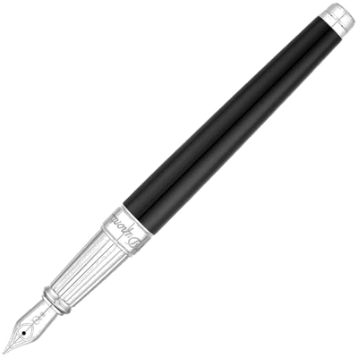 s t dupont paris line d black large fountain pen