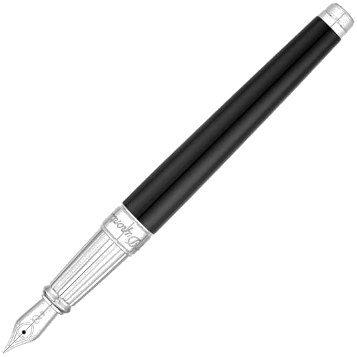 s t dupont paris line d black large fountain pen