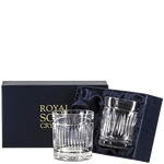 royal scot crystal art deco large tumblers packaging