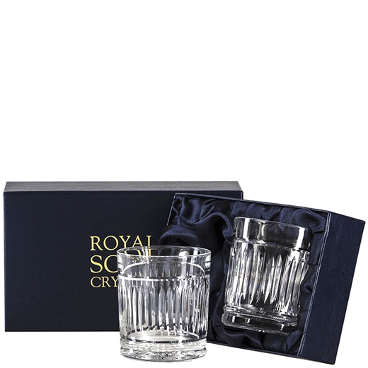royal scot crystal art deco large tumblers packaging