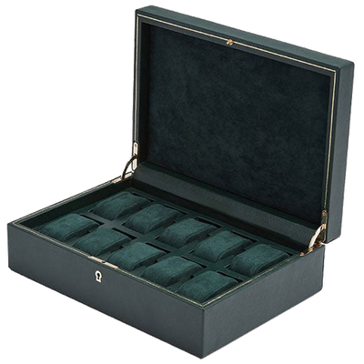 wolf 1834 british racing green 10 piece watch box inside