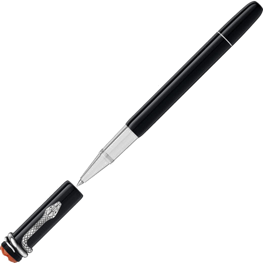Montblanc Heritage rollerball pen in black.