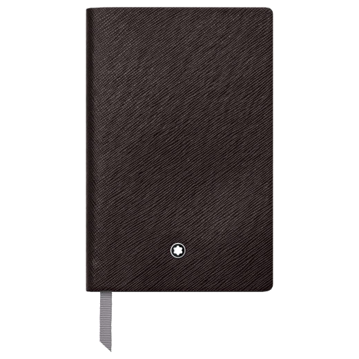 The Montblanc tobacco leather A7 lined notebook.