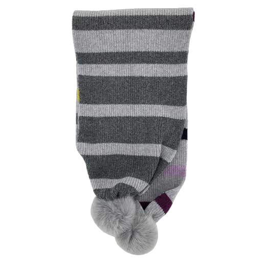 This Paul Smith grey scarf comes with a multi stripe design.