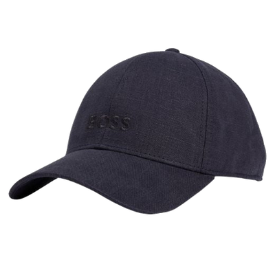 boss zed linen dark blue cap
