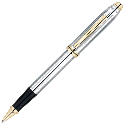 Front view of the Townsend Medalist rollerball pen by Cross.