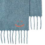 paul smith slate grey happy alpaca blend scarf branding