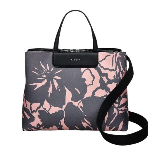 This Southwell Gardens Floral Medium Zip-Top Bag by Radley has been made from water-based PU trims and recycled fabric.
