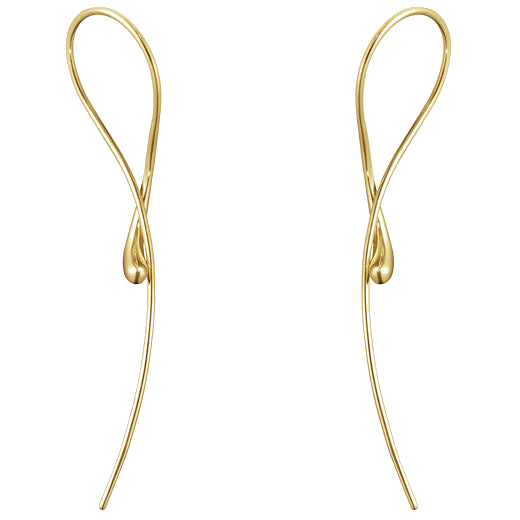 georg jensen yellow gold mercy dangle earrings