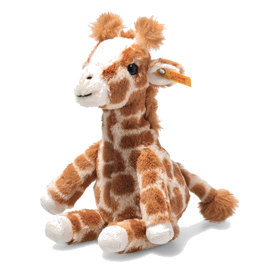 This Soft Cuddly Friend Gina the Giraffe is designed by Steiff.