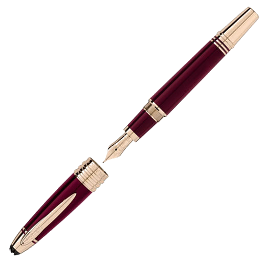 The Montblanc bordeaux special edition JFK fountain pen.