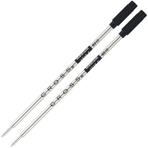 Cross Ballpoint Refills in Black with Medium Nib.