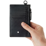 montblanc extreme 3 0 8cc card holder with zip pocket in hand