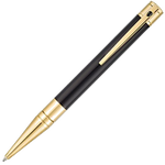 s t dupont black gold d initial ballpoint pen
