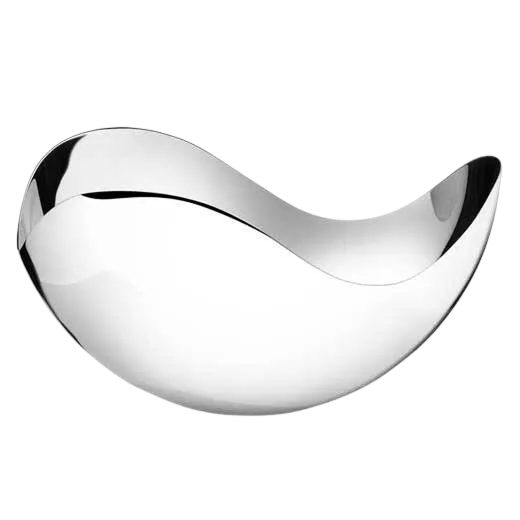 The Georg Jensen Bloom large tall stainless steel bowl.