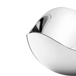 This Georg Jensen Stainless Steel Bloom Salt Cellar features a matching spoon.