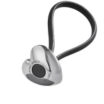 This Georg Jensen Stainless Steel & Polyurethane Heart Keyring will be presented inside a small gift box.
