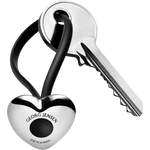 This is the Georg Jensen Stainless Steel & Polyurethane Heart Keyring.