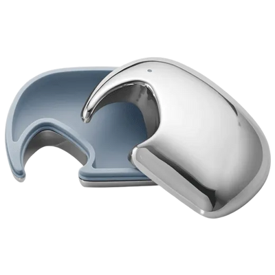 Georg Jensen's Elephant Keepsake Box in Blue is made with stainless steel.
