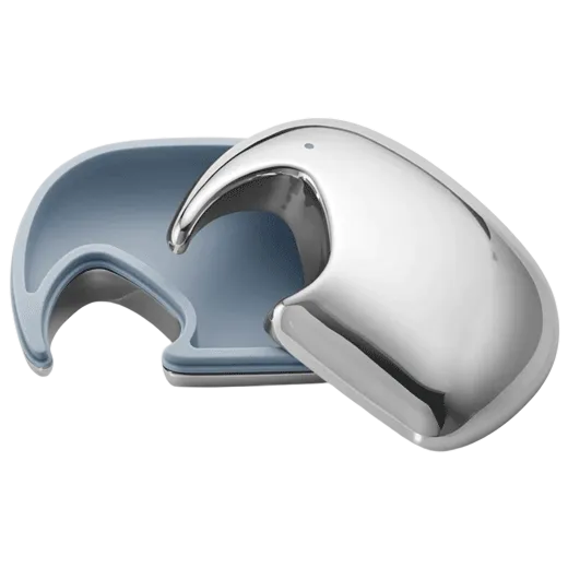 Georg Jensen's Elephant Keepsake Box in Blue is made with stainless steel.