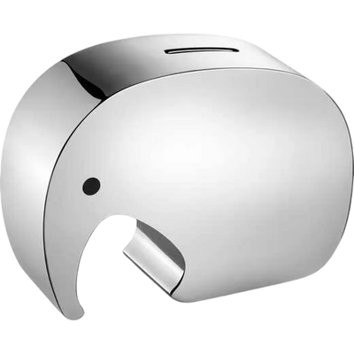 Moneyphant Money Box, crafted out of stainless steel with a mirror finish.