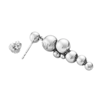 These Georg Jensen Oxidised Sterling Silver Moonlight Grapes Drop Earrings feature a butterfly back.