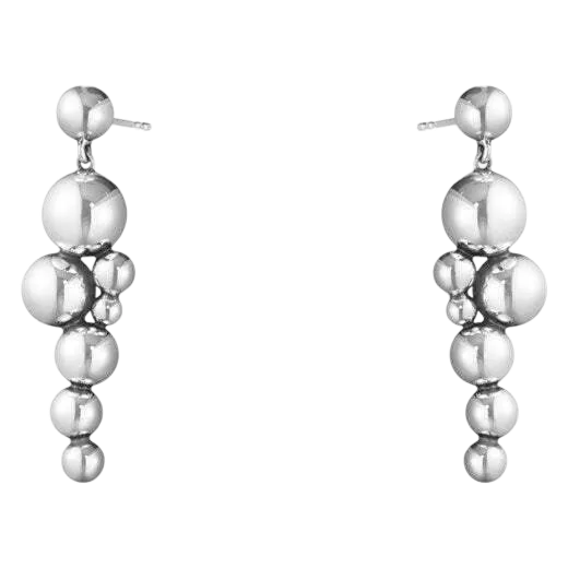 These Oxidised Sterling Silver Moonlight Grapes Drop Earrings have been designed by Georg Jensen.