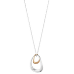 This is the Georg Jensen Sterling Silver and 18 KT. Rose Gold Offspring Pendant.