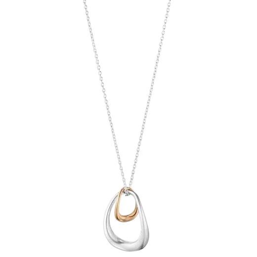 This is the Georg Jensen Sterling Silver and 18 KT. Rose Gold Offspring Pendant.