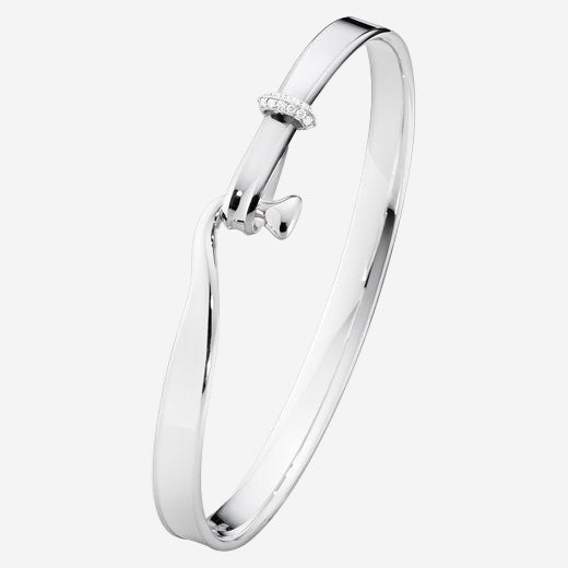 This is the Georg Jensen Sterling Silver & White Diamond Torun Bangle. 