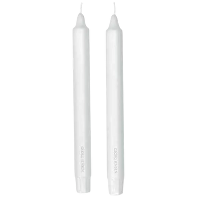 Georg Jensen Tall White Candles - made from paraffin wax, and have a calm, long-lasting burning life.