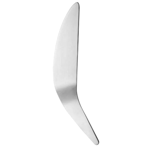 This Arne Jacobsen Matte Stainless Steel Pie Server by Georg Jensen is great for serving pies or cake slices and has a subtle finish with the matte stainless steel.