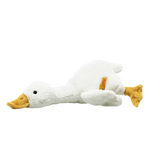 Steiff's Gilda the Goose comes with a small beanbag stuffing so it can lay down flat or stand up.