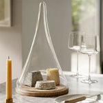 LSA International's Signature Cloche Tall Dome with Oak Base is ideal for serving cheeses.