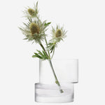 LSA International's Signature Tier Small Vase/Lantern features an architectural shape.