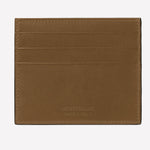 This Montblanc leather card holder comes with room for 6 credit cards and the brand name embossed on the back