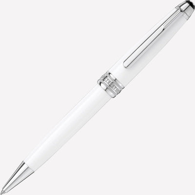 This Montblanc Meisterstück Ballpoint Pen is made from a smooth white resin.
