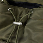 Paul Smith mens green backpack comes with a drawstring closure to the open compartment.