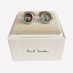 This pair of Paul Smith cufflinks come with a compass design on the front.
