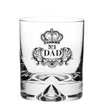 This Dimple Base 'No.1 Dad' Engraved Large Tumbler has been designed by Royal Scot Crystal.
