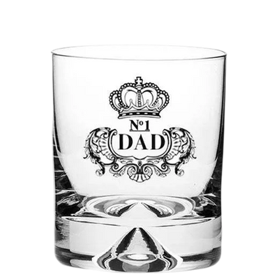 This Dimple Base 'No.1 Dad' Engraved Large Tumbler has been designed by Royal Scot Crystal.