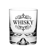 This Dimple Base 'Whisky' Engraved Large Tumbler has been created by Royal Scot Crystal.