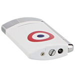 This S.T. Dupont Paris White Rosette Minijet Lighter is refillable with black gas.