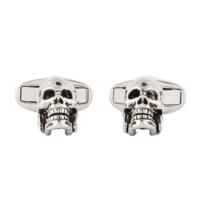These Paul Smith Men's Skull Cufflinks come in a black presentation box.