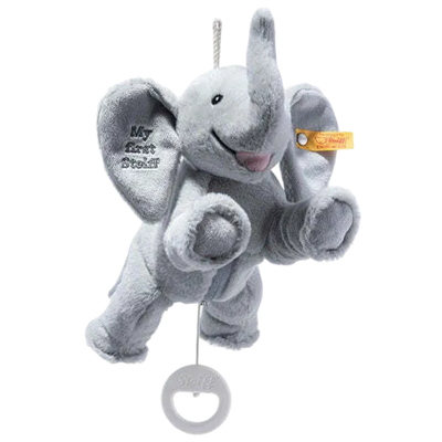 This My First Steiff Ellie the Music Box Elephant is made by Steiff.