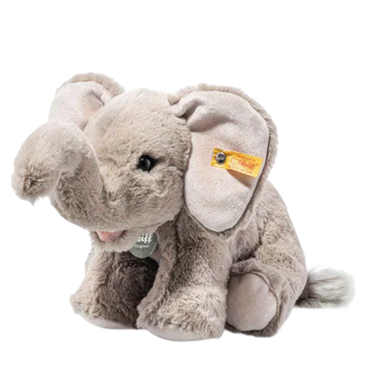 This Teddies for Tomorrow Edie the Elephant is designed by Steiff.