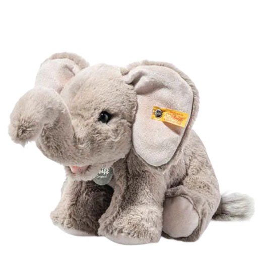 This Teddies for Tomorrow Edie the Elephant is designed by Steiff.