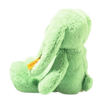 Steiff's Soft Cuddly Friends Green Tilda Rabbit comes with a stainless steel button in ear and the yellow Steiff label for branding.