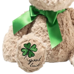 This Soft Cuddly Friends Jimmy Good Luck Teddy Bear by Steiff has an embroidered paw with a good luck four leaf clover.